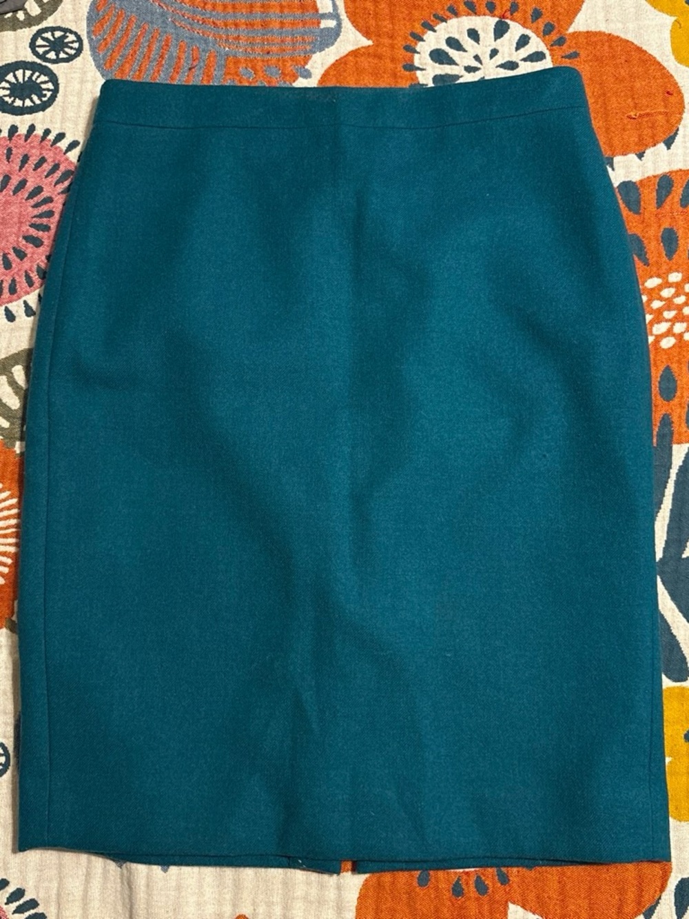 J. Crew wool Teal Pencil Skirt